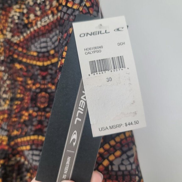 O’Neill Board Shorts Mens 30 Brown Calypso Back Pocket Stretch Swim Surf - Picture 2 of 3